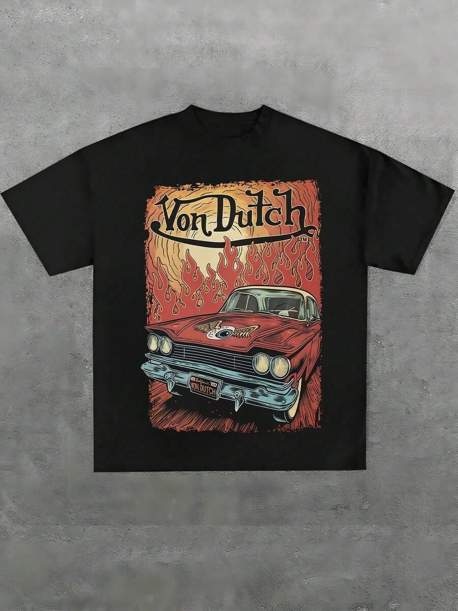Ort Sleeve Men's Graphic Tee Vintage They Are Excellent Gifts Friends And Family Clothes Vintage Western Graphic Tees Men Fashion Oversized Cotton - Black - View 1