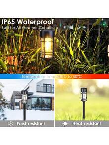 Outdoor Waterproof Solar Lights, 1/2/3/Pcs LED Solar Garden Lights, Outdoor Solar Pathway Lights, Outdoor Solar Lights, Automatic On/Off, Garden Decoration, Suitable For Yard, Patio, Landscape, Flower Pots, Walkway (Warm White Light) - Ground Lawn Lamp - View 5
