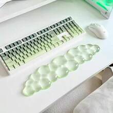 Ergonomic Cloud Gel Keyboard & Mouse Wrist Rest Set - Transparent White Palm Rest, Suitable For 60%/68%/75% Layout Keyboards, Comfortable Wrist Support, Ideal For Typing And Gaming - View 10