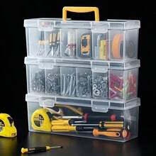 7pcs (6 Small Boxes + 1 Large Box) Tool Parts Storage Box, Multi-Compartment Portable Transparent Tool Organizer, Home Screw, Wrench, Hardware Accessories Sorting Box, Toy Organizer Box, Portable Divider Sorting Box - Ideal Storage And Tool Organizer Choice - A - View 5