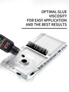 1pc Sensitive Eyes Lash Cluster Glue - 3 Second Quick Dry, Strong Hold Lasts 2 Weeks, Waterproof Eyelash Adhesive For DIY At-Home Use, Semi-Permanent Cluster Extensions (10ml, Black) - Black and White - View 8