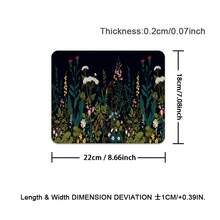Floral Pattern Extended Gaming Mouse Pad, Abstract Black Desk Mat, Floral Texture Non-Slip Rubber Bottom, Stitched Edge Keyboard Mouse Pad, Suitable For Office, Home And Gaming - View 16
