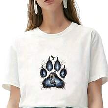 1/2/3PCS Durable Washable Heat Transfer Vinyl, Wolf Paw Tree Hole Lake Water Lone Wolf Reflection Withered Forest Eagle Dry Branch Ink Splatter Pattern Color Heat Transfer, Vinyl Print, Heat Transfer Sticker, Iron-On Transfer Sticker Decal - Suitable For Pillows, DIY, Backpacks, T-Shirts, Canvas Bags, Sweatshirts, Jeans, T-Shirts, Clothing, Sewing Supplies - Multicolor - View 6