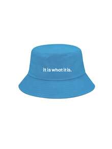 1/2pcs Colorful Neutral Letter Pattern Bucket Hat, Suitable For Outdoor Travel, Beach Vacation, Festival And Daily Fashion Matching, Best Holiday Gift - Multicolor - View 5
