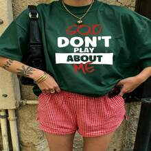 Heartfelt Daily Casual Graphic T-Shirt 100% Cotton Oversized Soft Breathable Casual Crewneck Short Sleeve Top Aesthetic Daily Vintage Cute Minimalist Retro Vibe Street Style Fashion Lovers Casual Wearers Daily Outfit Enthusiasts Gift Givers - 綠色 - 查看 18
