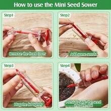 6pcs Sowing Set, Manual Mini Seeder, Plastic Seeder, Suitable For Various Seed Sizes, With 5-Level Adjustable Seedling Seeder, Portable Tool For Potted Seedling, Seed And Vegetable Planting, Includes Two Seed Seeders And Two Small Tools - Seeding Kit - 6-piece Pack - View 4