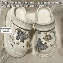 Sabots plateforme à semelle épaisse Y2K pour femmes, semelle épaisse augmentant la hauteur, fond EVA souple, confortables et respirants, sandales fermées à bout fermé pour la plage et le sable, chaussures de jardin - Beige - Voir 4