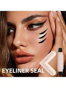 1pc Rotating Grip Design Waterproof Smudge-Proof Eyeliner, Quick Application Long-Lasting Sweat-Resistant, Portable Travel Size Makeup Gift, Essential For Beginners And Professionals Daily Eye Makeup - Multicolor - View 2