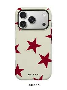 A Stylish Phone Case That Does Not Include A Lanyard Or Stand. GIIPPA Phone Case With A Red Star Design, Compatible With The 17 Pro, 16 Pro, 15 Pro, And 14 Pro. A Stylish And Interesting Korean-Style Phone Case, Also Compatible With The 11/12/13/14/15/16 Pro Plus. Stylish Design Suitable For Both Men And Women. A Great Gift For Christmas, Valentine's Day, Easter, Wedding Season, And Birthdays For Girlfriends. - 紅色 - 查看 1