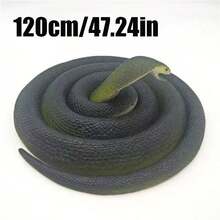 1 pieza Juguete de serpiente verde de goma suave, modelo de serpiente realista, accesorio de broma aterrador, juguete para aliviar el estrés, regalo de cumpleaños para adolescentes, regalo de vacaciones, juguete de regalo - Multicolor - Ver 9