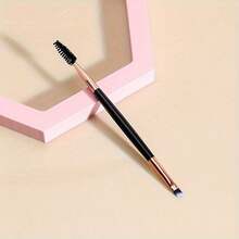 6pcs Double-Ended Eyebrow Brush Set, Multi-Color Gold/Silver/Rose Gold Dual-Sided Eyebrow And Eyelash Brush, Eyelash Curler Set, Portable Eyebrow Care Makeup Tools - Multicolor - View 12