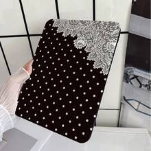 黑色底色奶油波點蕾絲 Y 型折疊平板保護殼，附筆槽，相容 iPad 10 代 Smart Case/11(A16 2025)/相容 Galaxy S9/S7/S10+/相容 /相容 - 彩色 - 查看 6