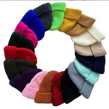 1Pc Seamless Integrated Soft Warm Knit Slouchy Beanie For Women, Dual-Purpose Stylish Hat For Autumn Winter Daily Outings And Casual Outdoor Wear - Multicolor - View 4