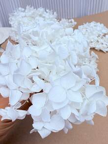 1 Box Artificial Flowers, Multicolor Faux Hydrangeas - Perfect For DIY Crafts, Candles, Weddings, Handmade, Christmas - White - View 2
