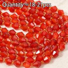 18-21 pièces Perles de pierre naturelle colorées en forme de losange pointu, perles d'espacement, accessoires de matériau semi-fini pour bijoux faits main DIY, perles en vrac - perles pointues en losange - Voir 12