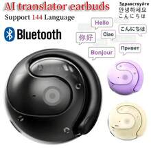 Auriculares inteligentes con traducción en tiempo Real, cascos inalámbricos con traducción BT en Global, 144 idiomas, resistentes al agua, con voz inteligente - Blanco - Ver 2