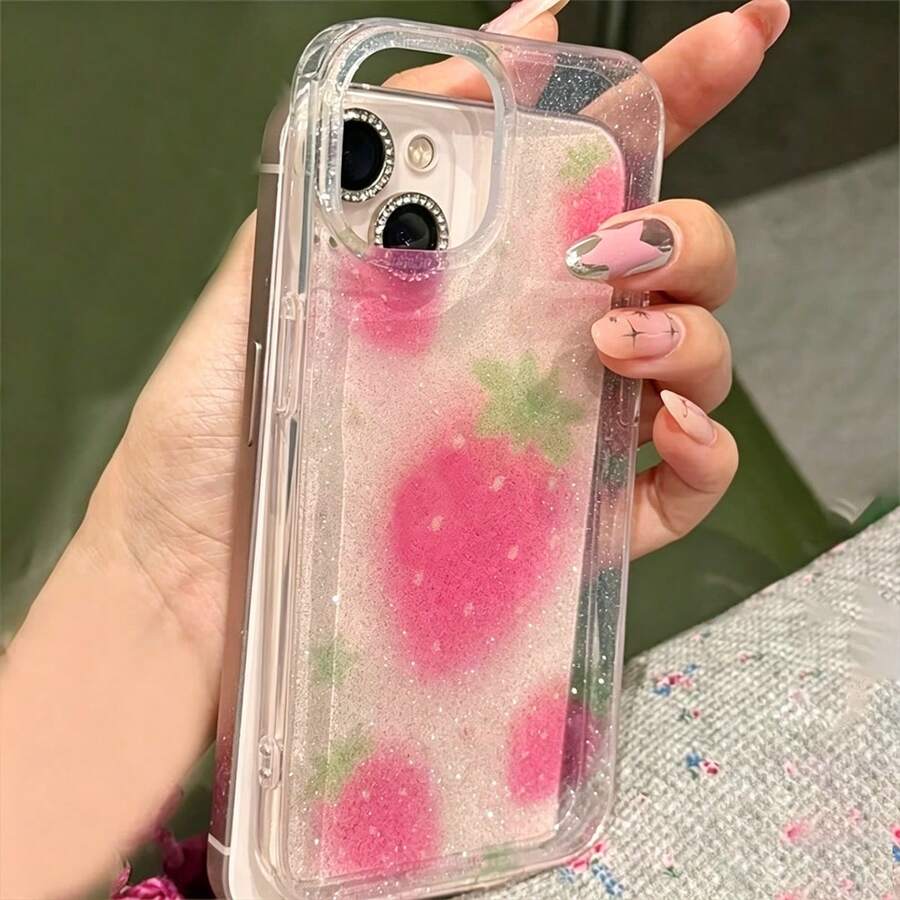 1件大孔亮片透明全包覆防震防摔手機殼,TPU軟性保護殼,相容 iPhone 18/18Pro/18ProMax/17/17Air/17Pro/17ProMax/16/16Pro/16Plus/16ProMax/15ProMax/14ProMax/13ProMax/12ProMax/11ProMax/16ProMax - 透明7 - 查看 1
