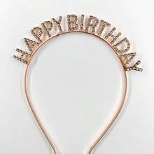 1pc Happy Birthday Rhinestone High-End Party Photo Prop Headband Hair Accessory For Women - View 8