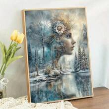 1PC DIY 5D Diamond Painting Kit Forest Elf Pattern - Round Full Drill Diamond Art Mosaic Craft, Home Wall Decor, Unframed - No Frame - View 3