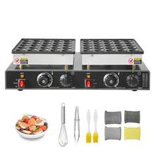 50PCS Mini Dutch Pancake Maker, Non-Stick Stainless Steel Dorayaki Baker, 1800W Commercial Electric Poffertjes Grill Pan, Dual Temp & Time Control, For Kitchen Restaurant Breakfast Dessert - NP-54350 Type - View 8