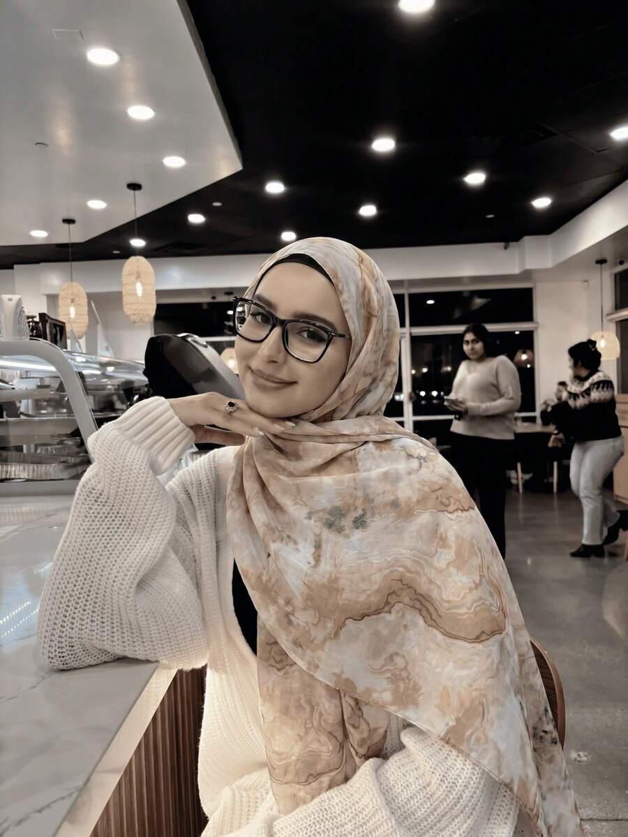 1 buah Syal Wanita Gaya Bohemian Modis dengan Motif Lukisan Tinta, Jilbab Kasual Musim Semi/Panas untuk Perlindungan Matahari, Cocok untuk Pemakaian Sehari-hari, Cocok untuk Pantai Musim Panas