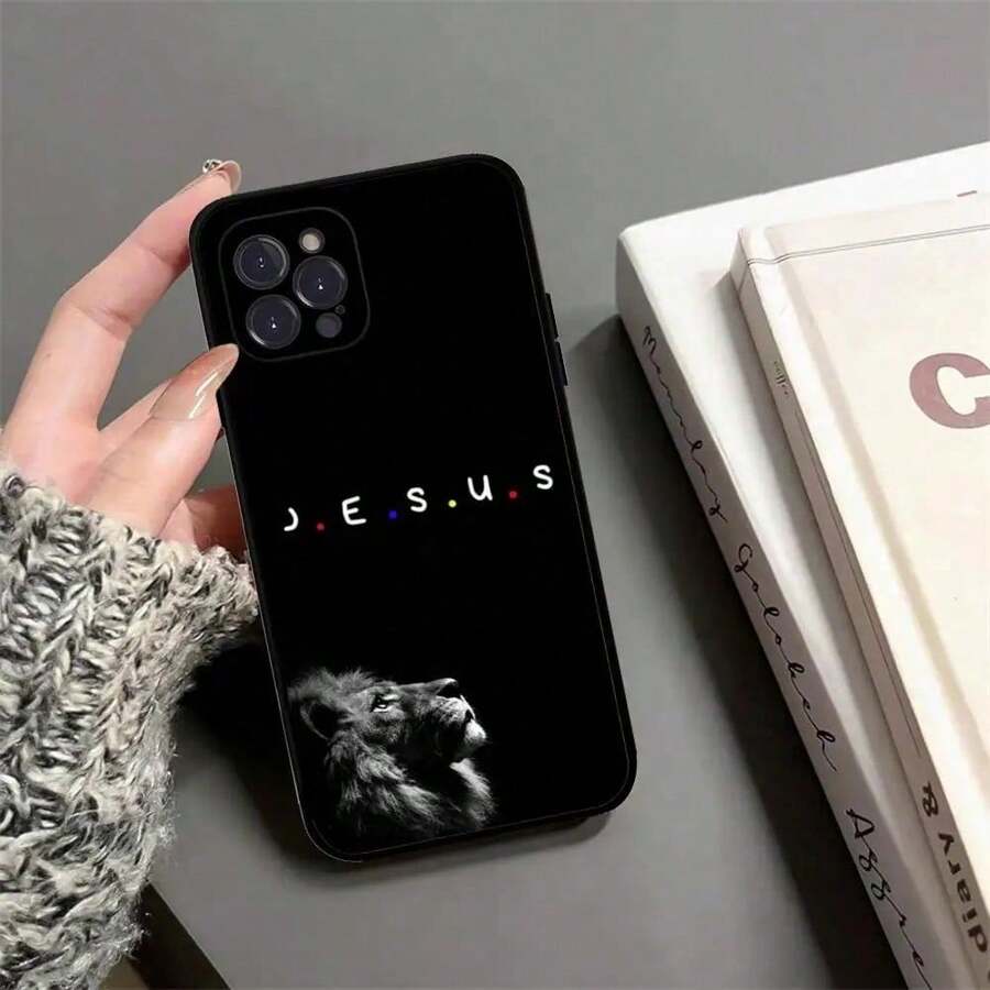 Christian Bible Verse Jesus Phone Case Compatible With 15 14 13 12 Mini 11 Pro XS Max X XR SE 6 7 8 Plus, Soft Silicone Case, Compatible With 17 Pro Max, 17 Pro, 17, 16, 16 Pro Max, 15 - Z12 - View 1