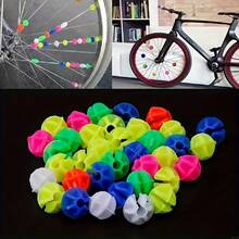 72pcs Colorful Bicycle Spoke Beads, Vibrant Plastic Beads, Various Plastic Clip-On Decorations For Bicycle Wheels, Ideal Perfect Gift, Bicycle Parts Decoration - Multicolor - View 5