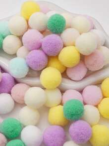 Paquete a granel de 50 piezas/200 piezas, tamaños múltiples de 1.5 cm/2.5 cm/3 cm, pompones de color caramelo con alta elasticidad, pompones de tela suave, adecuados para manualidades DIY, accesorios para el cabello, ropa, decoración de cortinas, decoración de paredes del hogar, decoración de fiestas y regalos festivos - Multicolor - Ver 7