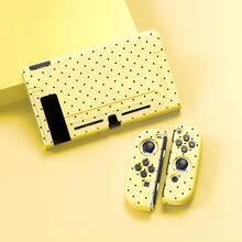 Cute Solid Color Polka Dot Versatile Split Soft Shell For Switch, Compatible With Switch Original For NS Console Polka Dot Protective Case, Skin-Friendly Flexible TPU Material Shockproof And Anti-Collision, Multiple Colors Available, Lightweight And Does Not Obstruct Dock, Full Coverage Fit For Controller, Daily Portable Protection Game Console Accessory - View 9
