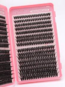 640 PCS Bulu Mata Cluster, D Curl 40D+50D, Panjang Campuran 8-16mm, Kit Ekstensi Bulu Mata Alami & Bervolume yang Lembut, Ringan, dan Dapat Digunakan Kembali untuk Pemula, Penggunaan Sehari-hari, Pernikahan, Kencan, Pesta, Festival, Halloween, Rumah, dan Perjalanan - D - View 4