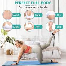 Pilates Bar Kit With 6 Resistance Bands Home Gym Fitness Training Workout Set - Multicolor - View 2