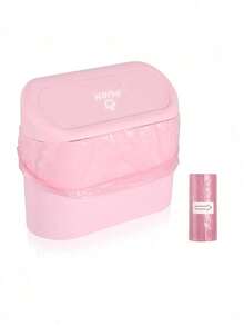 1pc Car Door Side Hanging Trash Can With Lid Storage Bin And 15pcs Garbage Bags Set - Square Trash Can - View 12