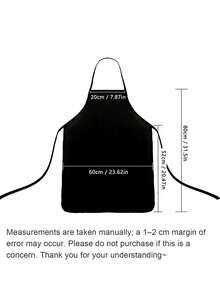 Unisex Black Apron, Solid Color Apron, Tie-Up Waterproof Apron, Multiple Colors Available, Durable Polyester Fabric, Machine Washable, Suitable For Cooking, Outdoor Sports And Kitchen Activities, Applicable For Chefs, Cooking, Grilling - Multicolor - View 9