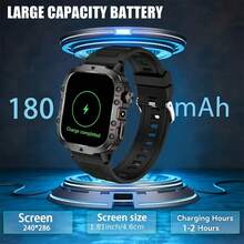 2026 New Men's Stylish Smart Sports Watch, With LED Light, Wireless Call, Message Reminder, Sports Modes, Voice Assistant, Weather Push, Timer, Stopwatch And Other Functions, Compatible With Android And IOS Phones - Multicolor - View 12