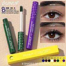 DUNUF Colorful Volumizing Mascara, Waterproof Smudge Proof Long Lasting Thick Lash Mascara, Vibrant Rainbow Color Eyelash Makeup For Party Cosplay Halloween Eye Makeup - Multicolor - View 10