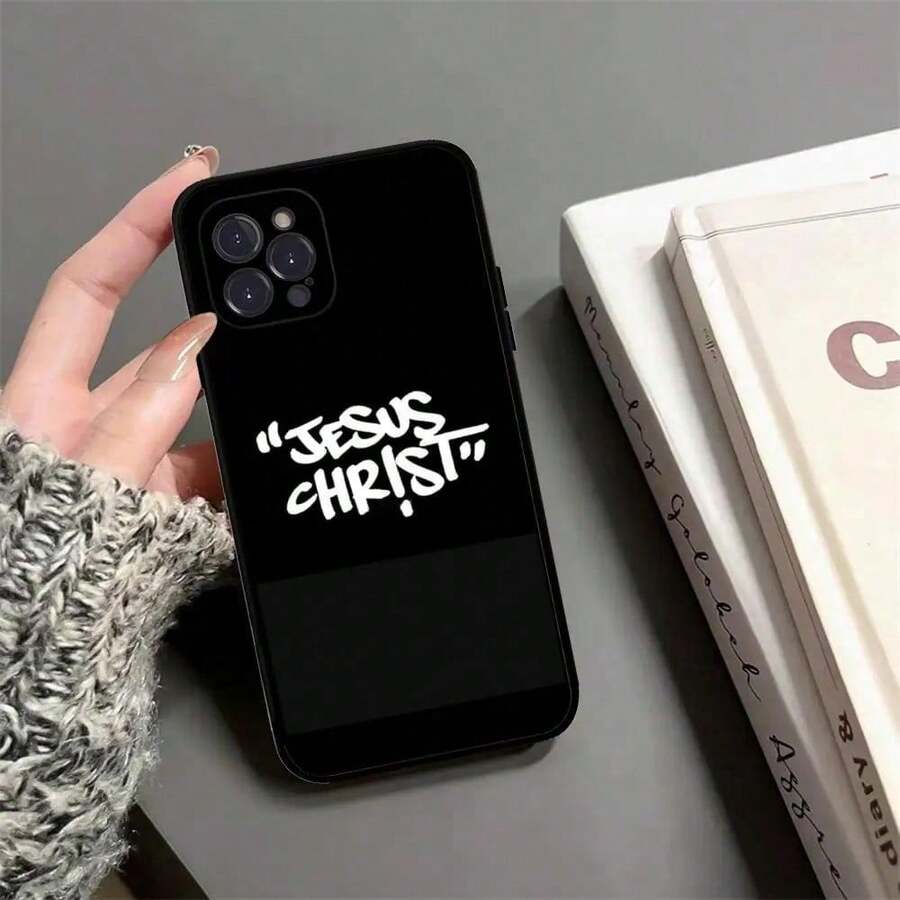 Christian Bible Verse Jesus Phone Case Compatible With 15 14 13 12 Mini 11 Pro XS Max X XR SE 6 7 8 Plus, Soft Silicone Case, Compatible With 17 Pro Max, 17 Pro, 17, 16, 16 Pro Max, 15 - Z3 - 查看 1