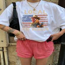 Heartfelt Daily Casual Graphic T-Shirt 100% Cotton Oversized Soft Breathable Casual Crewneck Short Sleeve Top Vintage Cute Aesthetic Minimalist Retro Vibe  Basic Casual Wearers Fashion Lovers Daily Outfit Enthusiasts Gift Givers - 白色 - 查看 18