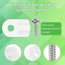 20-Pack Window Screen Retainer Clips (Screws Included) - L 5766 Replacement Parts | Flush-Mount Screen Clips For Securing Window Screens And Storm Door Panels | DIY Screen Fasteners & Mounting Hardware - A - View 5