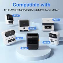 2入純白熱感標籤貼紙捲 40x30mm 黑字列印紙 適用於 T50M Pro PL70E N20 M110，辦公室文件名稱標籤儲存整理用 - 查看 6