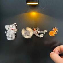 Warner Bros 2pcs Tom And Jerry Creative Magnetic Fridge Magnets, Fun Cartoon Refrigerator Magnets, Vintage Cartoon Decor, Suitable For Kitchen And Home Room Decoration (Random Style) - Multicolor - View 3