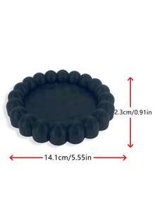 1 pezzo Vassoio per gioielli soffice in 2 colori nero e bianco, piatto da scrivania per conservare anelli e collane, decorazione per atmosfera da toeletta, forma soffice 3D minimalista di alta gamma, texture opaca delicata e resistente, può contenere anelli, collane, orecchini, accessori per capelli e altri piccoli gioielli, adatto per toeletta, scrivania, ingresso, combina conservazione ed effetto decorativo morbido, lusso leggero versatile, ottimo per uso personale o come regalo - Multicolore - Visualizzare 5