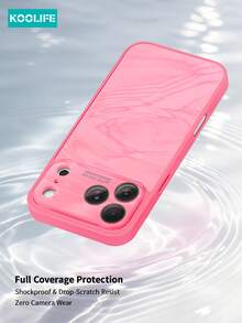 KOOLIFE 1件裝亮粉色大窗透明手機殼，光滑亮面 PC+TPU 防撞邊框，可愛甜美 Ins 風格獨特設計，全鏡頭保護防撞手機殼，適用於 iPhone 18pro/18pro Max/17/17pro/17promax/17Air/16/15/14/13 - 玫紅色 - 查看 4