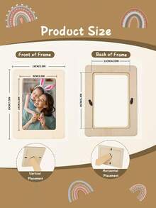 DIY Wooden Photo Frame, Suitable For 4 X 6 Inch Photos, Unfinished Solid Wood Photo Frame For Crafts, Painting, Art Projects And Wooden Decor - A - View 4