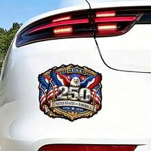 美國國旗與狂野字母印花車貼組，1776-2026 USA 250週年愛國主義乙烯基貼紙，防水裝飾適用於摩托車油箱、卡車、SUV車窗 - 車貼 - 查看 8