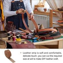 Fine Grain Smooth Faux Leather Strap, Size 2.5cm Wide 200cm Long 1.8mm Thick, Flat Leather Strap, Suitable For Handicrafts, Full Grain Soft Leather Strip, Can Be Used For Handicrafts, Tool Making, Belts And Gardening Tools - Multicolor-a - View 8