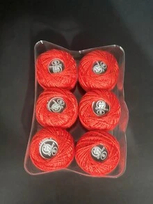 6pcs/Box Solid Color Lace Thread, Mini Spools, Approx. 25m/Spool, Boxed Cross Stitch Cotton Thread, Multi-Color Ball-Shaped Pure Cotton Embroidery Thread Set, Suitable For Crafters And Sewing Classes, Casual Country Style Handmade Accessories - Solid Color No. 8 Lace Thread - View 19