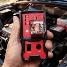 1pc 12V Car Relay Tester, Automotive Diagnostic Tool With Battery Clips, Compatible With 4-Pin And 5-Pin Relays, Car Relay Testing Equipment, Hardwired Power Supply, Operating Voltage Below 36V, Car Relay Tester - Multicolor - View 2