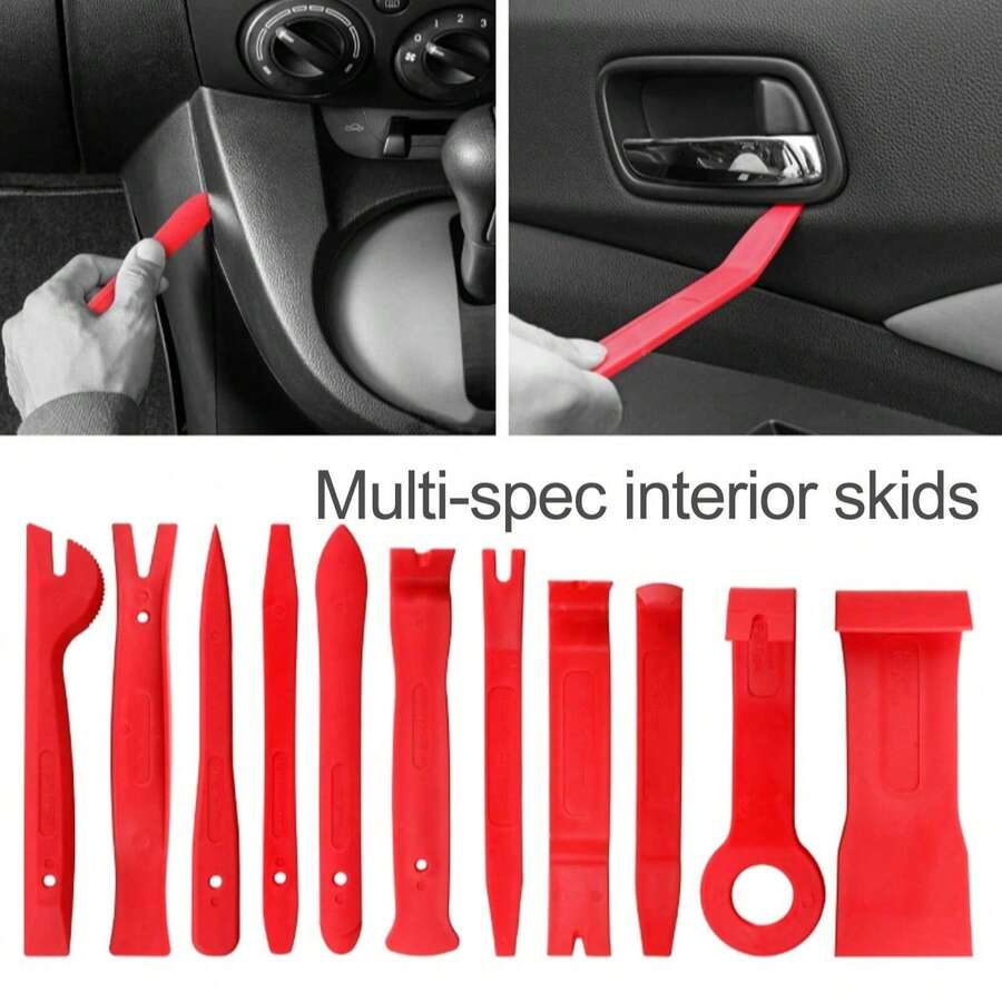 Set Alat Pembongkar Interior Mobil Profesional 17 Buah - Alat Congkel Plastik Bebas Gores dan Obeng Baja Tahan Karat, Cocok untuk Klip dan Pengencang Trim Pintu Mobil - Beraneka warna - View 1