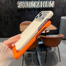 噴漆無框糖果色液態矽膠手機殼，分體設計大鏡頭開孔防指紋超薄殼，適用於 iPhone 17 16 15 14 13 Pro Max 12 Pro Max 11 手機殼，多款節日禮物 - 灰色 - 查看 6