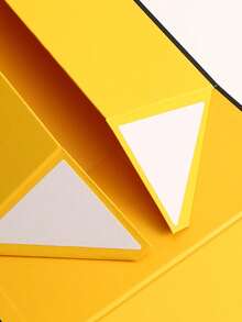 1-Piece Foldable Square Flip-Top Bow Gift Box, Mixed Color Matching Premium Magnetic Closure Gift Box - White - View 3